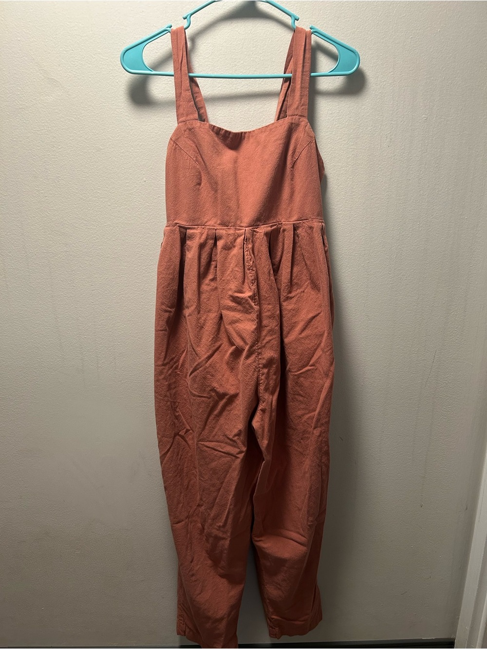 Free People Rust Wide-Strap Jumpsuit